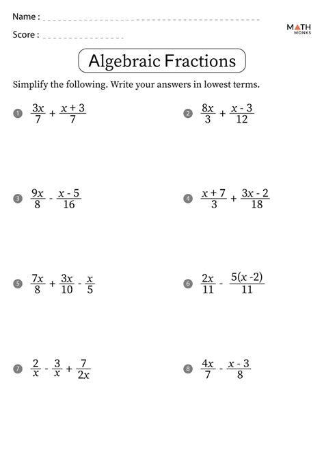 Equations With Algebraic Fractions Worksheet With Solutions Tes Solving Algebraic Equations With Fractions Worksheet - Solving Algebraic Equations With Fractions Worksheet