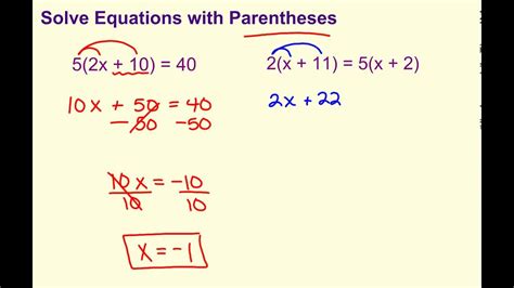 Equations With Parenthesis Solving Equations With Parentheses Worksheet - Solving Equations With Parentheses Worksheet