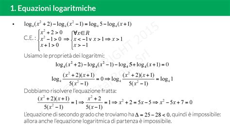 Equazioni Con Logaritmi