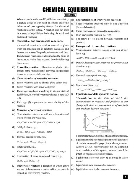 Equilibrium Notes Class 11 Pdf
