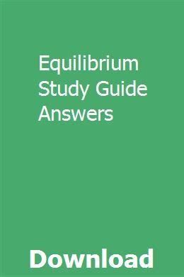 Read Online Equilibrium Study Guide Answers 