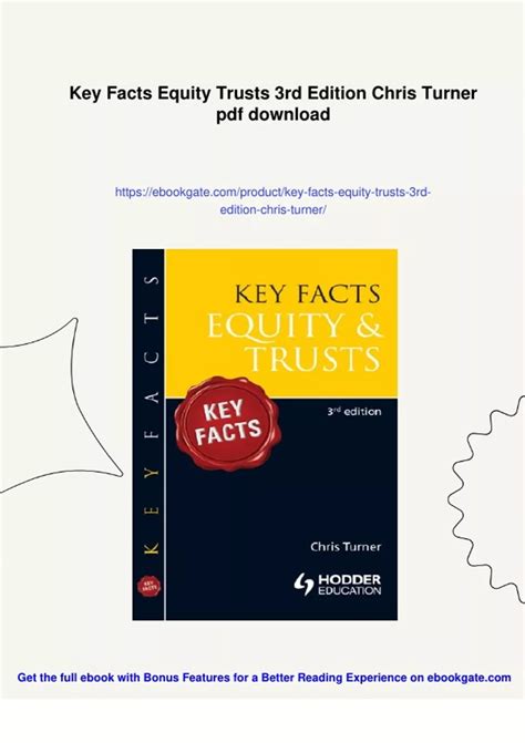Equity And Trusts ( Key Facts Key Cases)