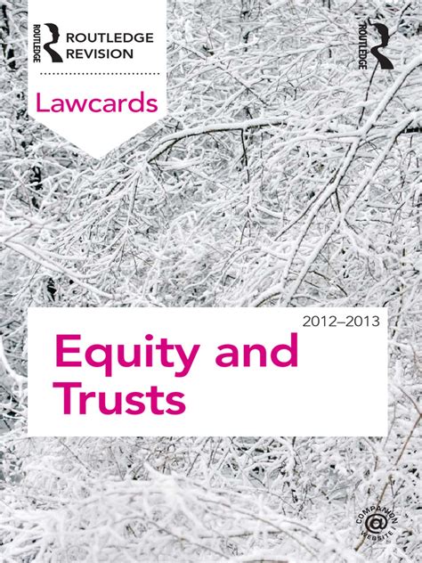Equity And Trusts Lawcards 2012 2013