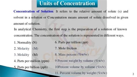Equivalent Concentration Formula