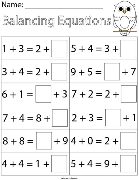Equivalent Equations For First Grade Worksheets Kiddy Math Equal Equations First Grade - Equal Equations First Grade