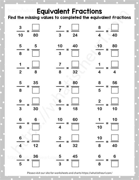 Equivalent Fractions Exercise 4 Your Home Teacher Fractions Exercises - Fractions Exercises