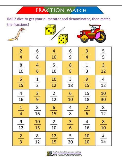 Equivalent Fractions Games 4th Grade Free Download On Maths Man Fractions - Maths Man Fractions