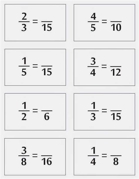 Equivalent Fractions Missing Numerator Or Denominator Task Twinkl Find The Missing Numerator Or Denominator - Find The Missing Numerator Or Denominator