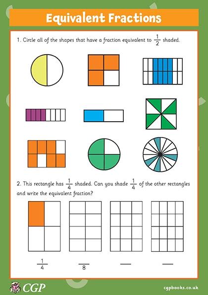 Equivalent Fractions Year 4 Cgp Plus Fractions Homework Year 4 - Fractions Homework Year 4
