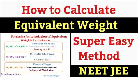 equivalent weight calculation pdf