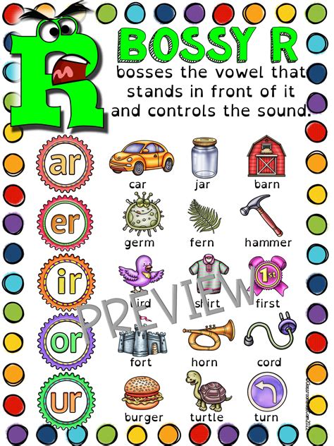 Er Ir Amp Or Bossy R Word Search R For Words For Kids - R For Words For Kids