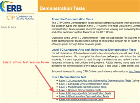 erb test sample questions for 3rd grade