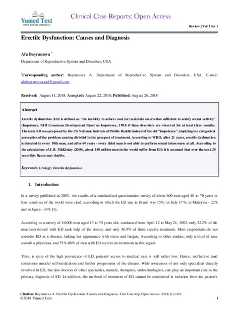 Erectile Dysfunction Case Report