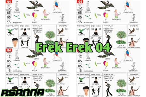 EREK 04 🚍 Erek Erek 04 Dalam Buku Mimpi 2D Bergambar Lengkap Jitu Dan