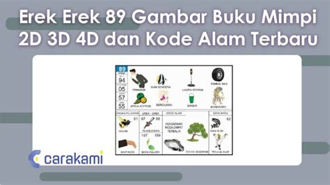 EREK2 89 - Buku Mimpi 2D Abjad A-Z Seribu Erek Erek - Teras Mimpi