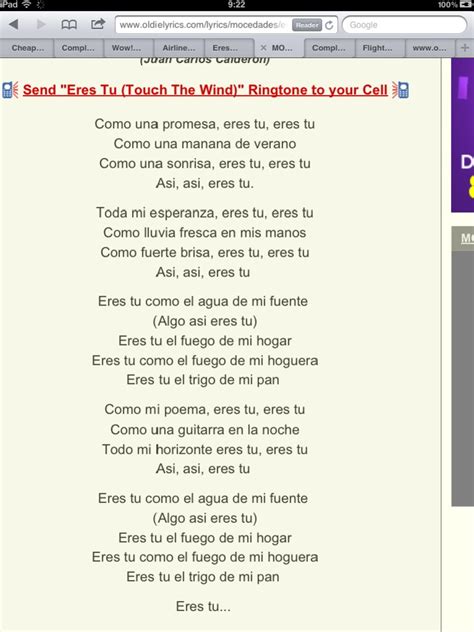 Eres Tu Lyrics