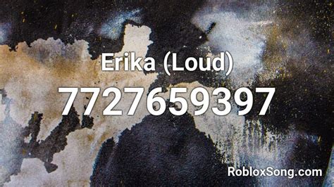 Erika Roblox Id 2022