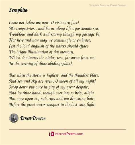 ernest dowson poems about family