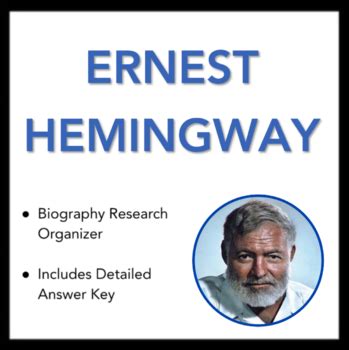 ernest hemingway biography summary organizers