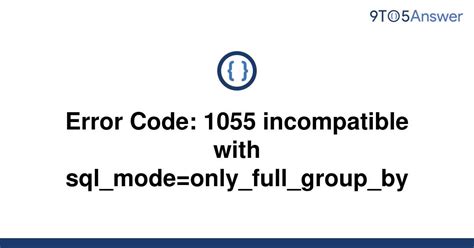 error code 1055 mysql