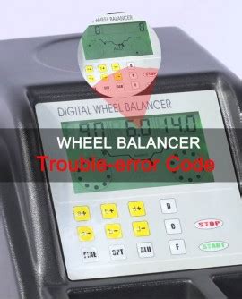 Error Code Wheel Balancer Hofmann Geodyna 20