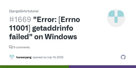 error errno 11001 getaddrinfo failed