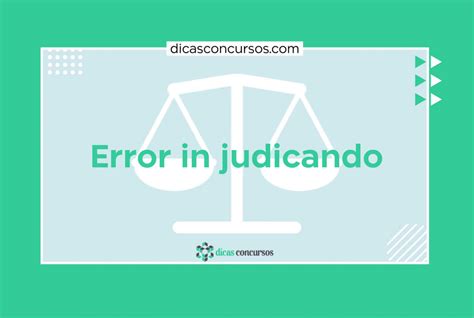 Error In Judicando