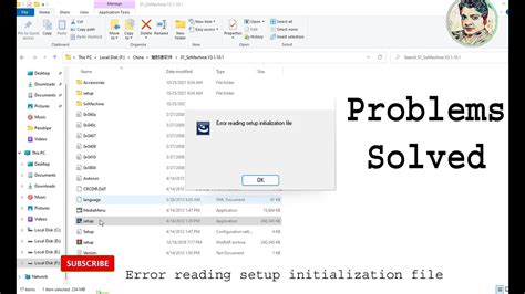 error reading setup initialization file cod4