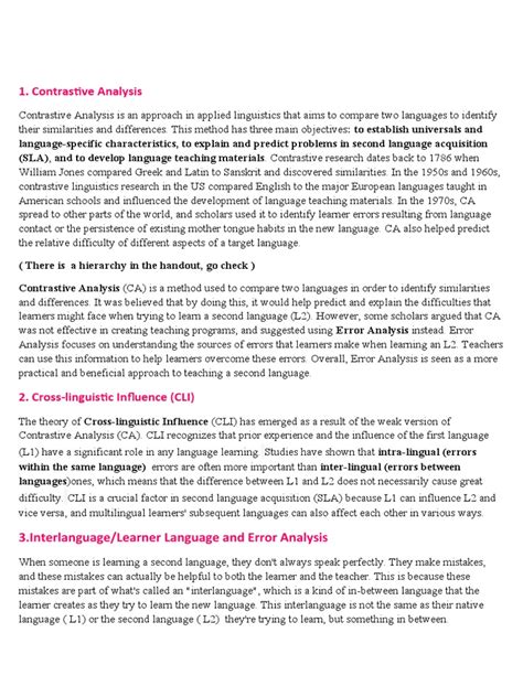 Read Online Error Analysis Interlanguage And Second Language Acquisition 