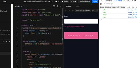 errors object outdated with onChange validation · Issue 2875 · react