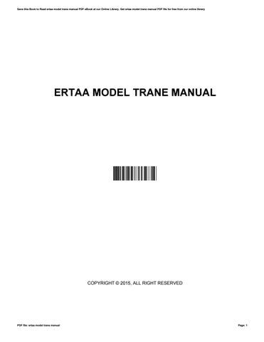 Full Download Ertaa Model Trane Manual 