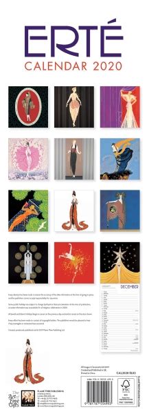 Erte 2020 Original Flame Tree Publishing Kalender