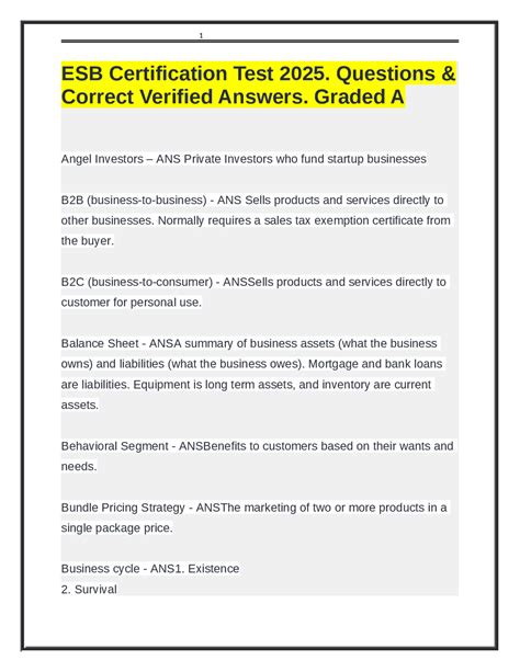 Esb Certification Test Answers