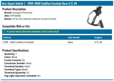 Download Escalade 2000 Replacement Of Turn Signal Switch 