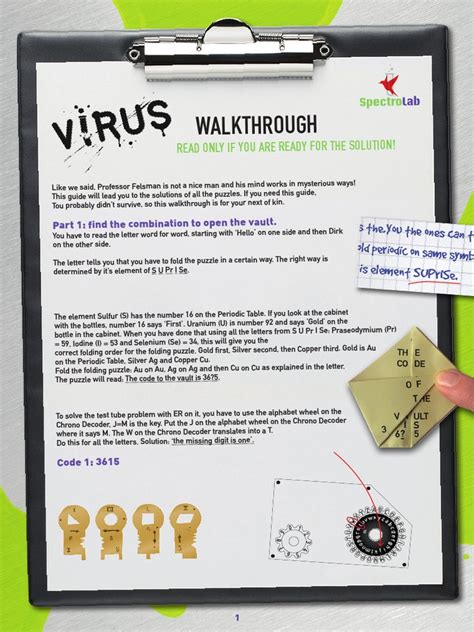 Escape Room Virus Walkthrough