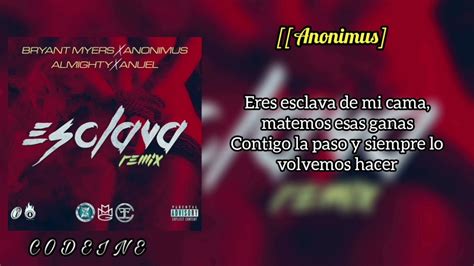 Esclava Remix Letra