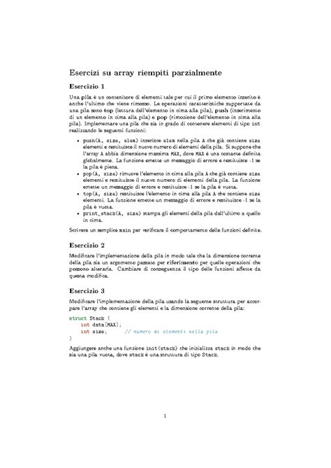 Esercizi C Su Array E Matrici Corsii Polimi