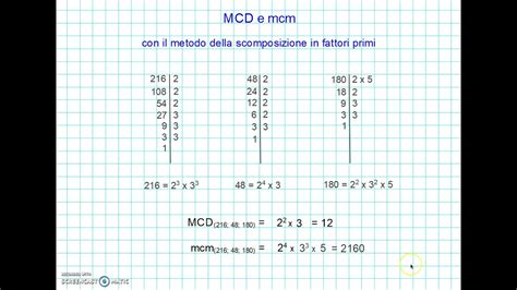Esercizi Mcm E Mcd