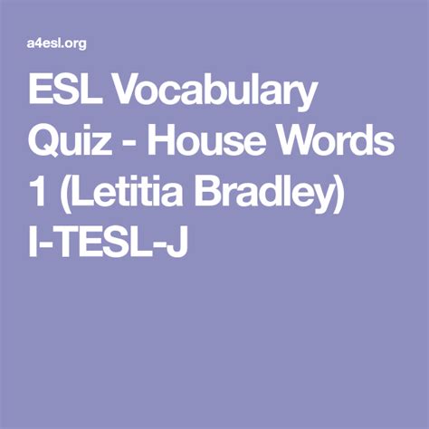 Esl Vocabulary Quiz L Words Letitia Bradley I L  Vocabulary Words - L  Vocabulary Words