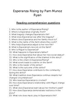 Download Esperanza Rising Comprehension Questions Answers 