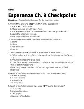 Full Download Esperanza Rising Comprehension Questions By Chapter 