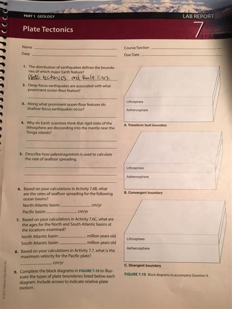 Download Ess 101 Lab Plate Tectonics Answer Key 