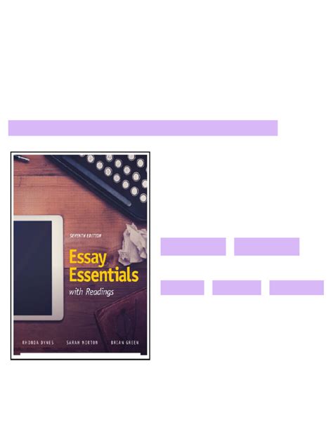 Essay Essentials With Readings Custom Edition