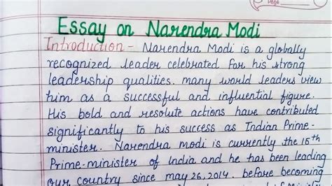 essay narendra modi