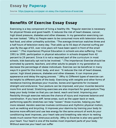 Essay On Benefits Of Exercise Aspiringyouths Exercise Essay Writing - Exercise Essay Writing