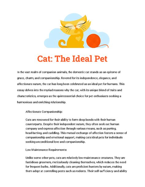 Essay On Cat
