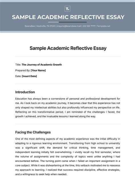 Full Download Essay Reflection Paper Examples 