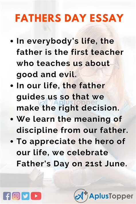 Essays On Fathers Day For Essay Competion Paragraph On Fathers Day - Paragraph On Fathers Day