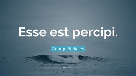 Esse Est Percipi