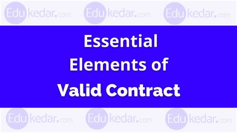 Essential Elements Of A Valid Contract